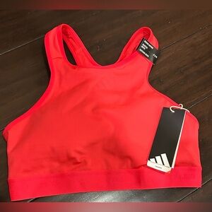 Adidas Orange Medium Support Athletic Bra A/B NWT
